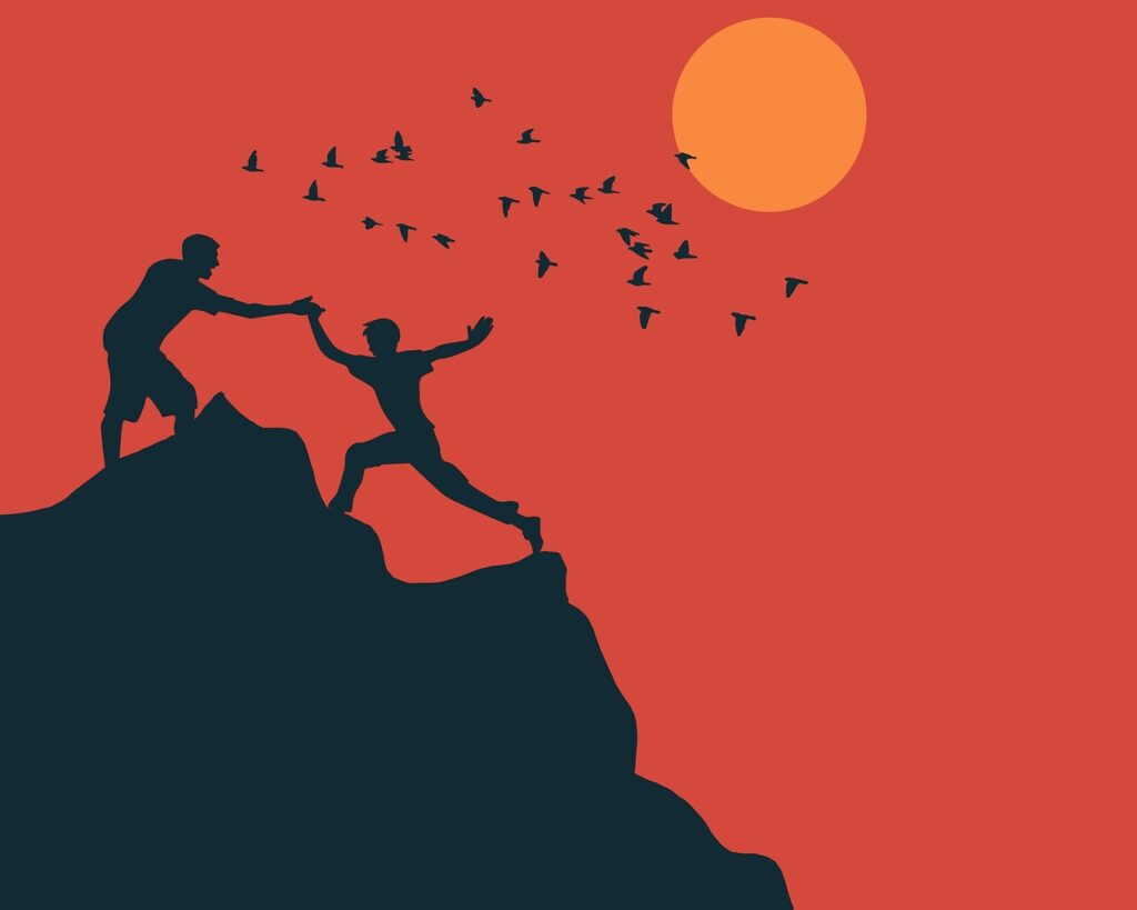 support, help, mountain climbing, assistance, team, mountain, climbing, hiking, challenge, achievement, teamwork, success, sport, nature, adventure, together, hike, goal, cooperation, motivation-7965543.jpg